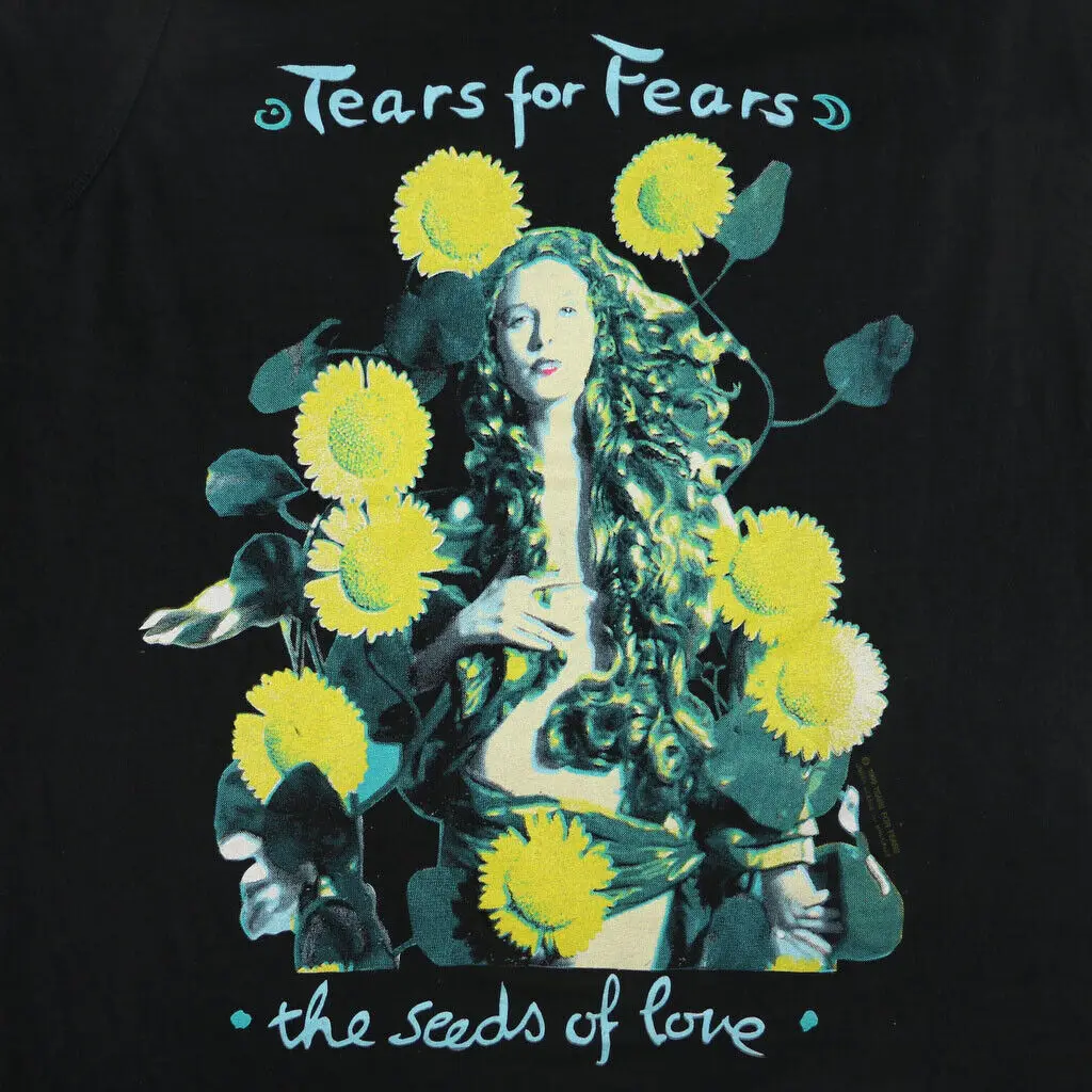 Винтажная футболка Tears For Fears Seeds Of Love, черная хлопковая футболка Унисекс, S-234XL KK008