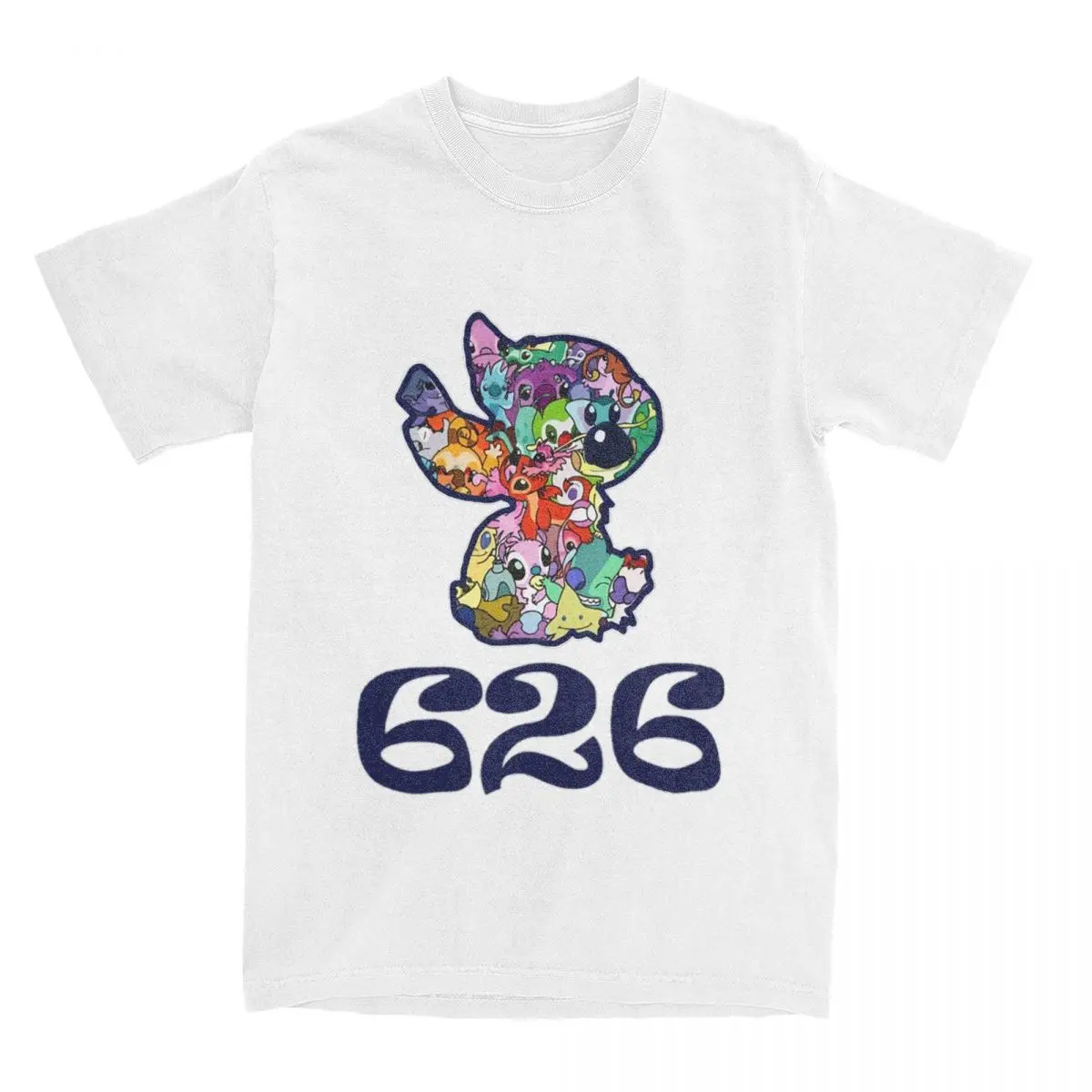 Мужская женская футболка с рисунком из мультфильма 626 стежков, хлопковая футболка, Одежда для хипстеров, футболки для взрослых