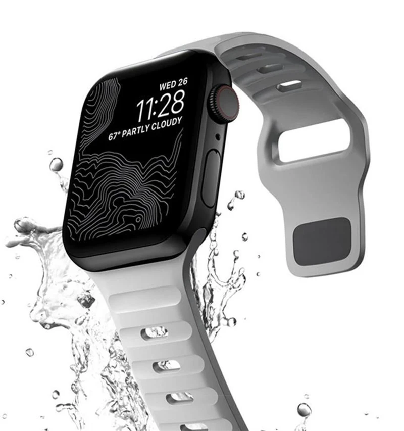 Силиконовый Ремешок для Apple Watch Ремешок 49 мм 45 мм 41 мм 44 мм 40 мм 42 мм 38 мм Спортивный Браслет для iWatch Ultra 3 4 5 SE 6 7 8 Ремешок для часов